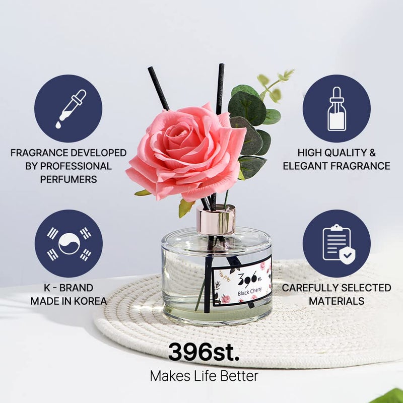 396 st. Rose Flower Reed Diffuser, Red Rose, 200ml(6.7oz) / Reed Diffuser Sets, Home Fragrance, Scented Oils, Home & Bathroom DÃ©cor - Image 2